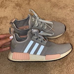 Gently worn adidas NMD runner gray & pink